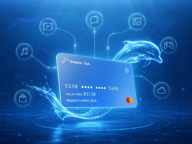 Нужна карта для зарубежных сервисов? Dolphin Sub решит вопрос