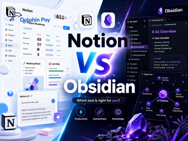 Notion vs Obsidian: что выбрать в 2026 году для заметок и базы знаний